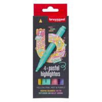 Bruynzeel Markeerstiften Pastel Kleuren 4 Stuks - thumbnail