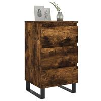 Nachtkastjes 2 st 40x35x69 cm bewerkt hout gerookt eikenkleurig - thumbnail