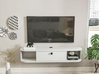 Tv-meubel IBARAK 1 deur wit - thumbnail