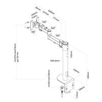 Neomounts fpma-d960blackplus flat screen desk mount (clamp) high capacity 10 - 49 inch, 2 - thumbnail