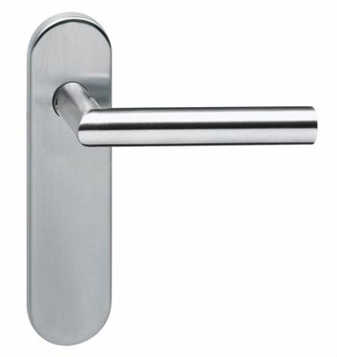 Deurkruk Hoek 90°brandvertragend 9mm op kortschild profielcilindergat 72mm RVS