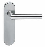 Deurkruk Hoek 90°brandvertragend 9mm op kortschild profielcilindergat 72mm RVS - thumbnail