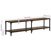 Tv-meubel 150x30x41 cm massief gerecycled hout - thumbnail