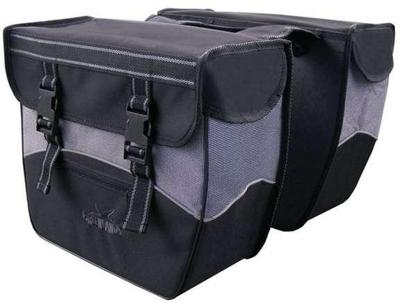 Greenlands tas dubbel zwart-wit. afmeting 35x31x14cm. totaal inhoud 34l Greenlands tas dubbel zwart-wit. afmeting 35x31x14cm. totaal inhoud 34l