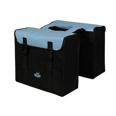 Dubbele fietstas Greenlands 34 liter 37 x 33 x 14cm (2x) - zwart / lichtblauw Dubbele fietstas Greenlands 34 liter 37 x 33 x 14cm (2x) - zwart / lichtblauw