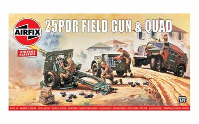 Airfix 1/76 25PDR Field Gun And Quad Vintage Classics Airfix 1/76 25PDR Field Gun And Quad Vintage Classics