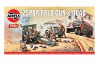 Airfix 1/76 25PDR Field Gun And Quad Vintage Classics - thumbnail