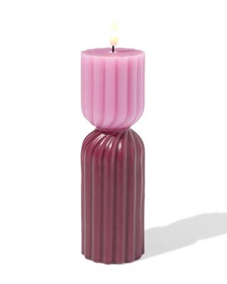 HEMA Led vormkaars ⌀6.2x23cm diabolo roze (roze)