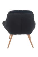 Artistiq Fauteuil 'Jurre' Velvet, kleur Zwart - thumbnail