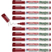 Viltstift edding 25 EcoLine rond 1mm rood | 10 stuks - thumbnail