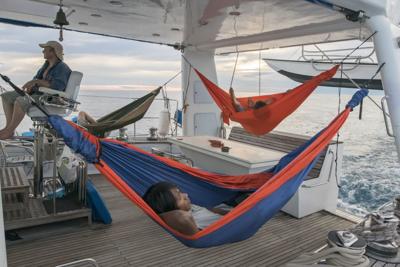 Ticket to the Moon Original hangmat Royal Blue / Orange