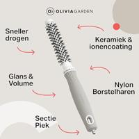 Olivia Garden Blowout Shine Brush White&Grey Ø15mm - thumbnail