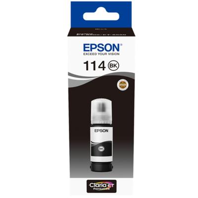 Epson 114 70ml Zwarte inktcartridge voor de Ecotank Epson 114 70ml Zwarte inktcartridge voor de Ecotank
