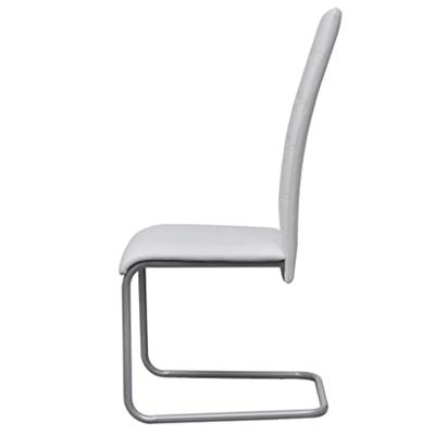 Eetkamerstoelen 2 st kunstleer wit