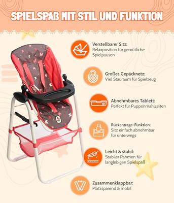 Moderne poppenstoel - Confetti Pink