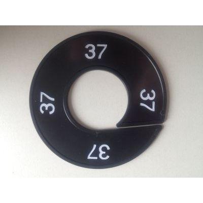 Maatring 9cm zwart/wit 37