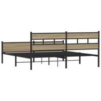 Bedframe zonder matras metaal sonoma eikenkleurig 180x200 cm - thumbnail