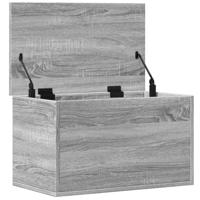 Opbergbox 60x35x35 cm bewerkt hout grijs sonoma eikenkleurig - thumbnail