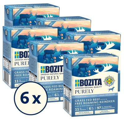 BOZITA Purely Paté Duoprotein Beef and reindeer - natvoer voor honden - 370g