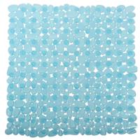 MSV Douche|bad anti-slip mat badkamer - pvc - aqua blauw - 53 x 53 cm - thumbnail