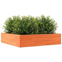 Plantenbak 100x100x23 cm massief grenenhout wasbruin - thumbnail