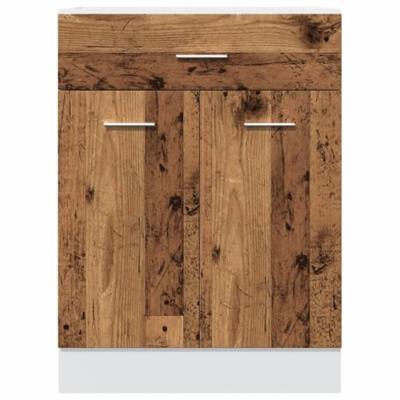 Onderkast met lade Lyon 60x46x81,5 cm bewerkt hout oud houtkleurig