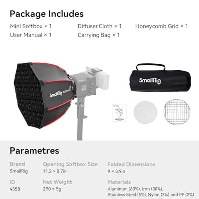 SmallRig 4358 RA-D30 mini Parabolic Softbox
