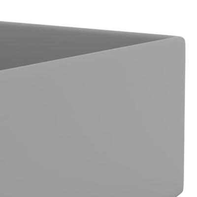 Wastafel met overloop keramiek lichtgrijs - thumbnail