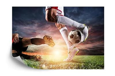 Fotobehang - Voetbal wedstrijd, te koop in 11 maten, Kinderkamer, inclusief behanglijm