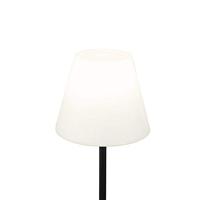 QAZQA Buiten vloerlamp zwart met witte kap 35 cm IP65 - Virginia - thumbnail