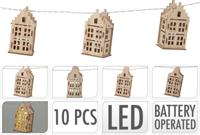 Lichtslinger Led met 10 Huisjes, 150cm - thumbnail
