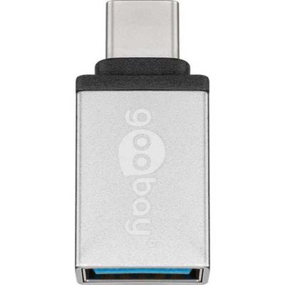 USB 3.2 GEN 1 (USB3.0) USB-C stekker - USB-A (F) naar USB-C (M) - 5Gbit/s - USB adapter - Zilver USB 3.2 GEN 1 (USB3.0) USB-C stekker - USB-A (F) naar USB-C (M) - 5Gbit/s - USB adapter - Zilver