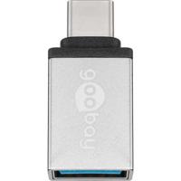 USB 3.2 GEN 1 (USB3.0) USB-C stekker - USB-A (F) naar USB-C (M) - 5Gbit/s - USB adapter - Zilver - thumbnail