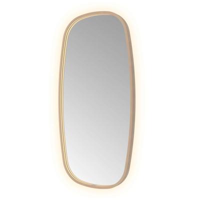 Spiegel Hotbath &MORE 100x50 cm LED-Verlichting Spiegelverwarming Deens Ovaal Geborsteld Koper PVD Spiegel Hotbath &MORE 100x50 cm LED-Verlichting Spiegelverwarming Deens Ovaal Geborsteld Koper PVD