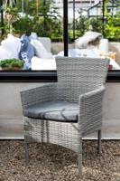 Nohr Tuinstoel 'Theressa' Wicker, kleur Grijs - thumbnail