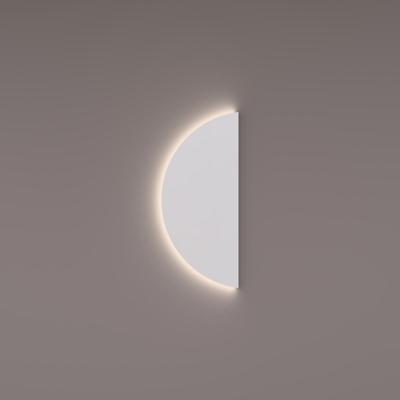 HIPP Design Toiletspiegel - Halfrond - 35 x 80 x 3 cm - Indirecte LED Verlichting 3000K - Extern Geschakeld - Omkeerbaar