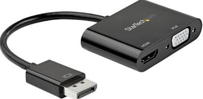 Adapter Display Port naar HDMI/VGA Startech DP2VGAHD20 4K Ultra HD Zwart Adapter Display Port naar HDMI/VGA Startech DP2VGAHD20 4K Ultra HD Zwart