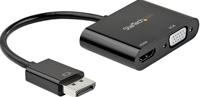 Adapter Display Port naar HDMI/VGA Startech DP2VGAHD20 4K Ultra HD Zwart - thumbnail