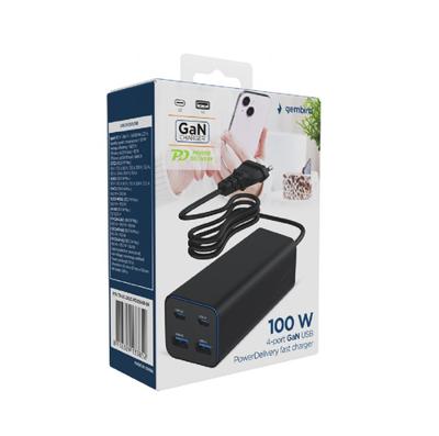 USB snellader 2xA, 2xC 100W Power Delivery zwart USB snellader 2xA, 2xC 100W Power Delivery zwart