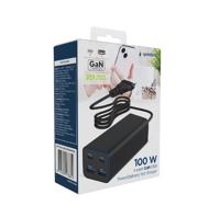 USB snellader 2xA, 2xC 100W Power Delivery zwart - thumbnail