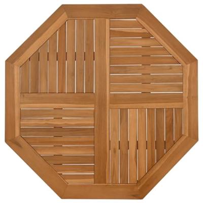 Tafelblad achthoekig 90x90x2,5 cm massief teakhout