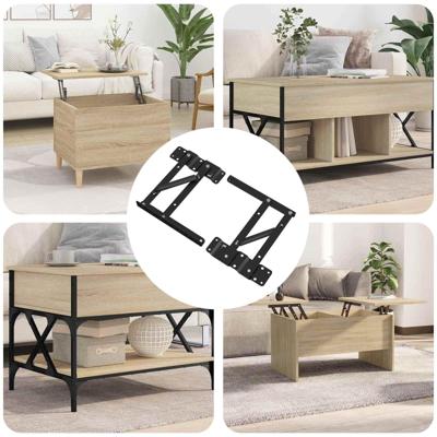 VidaXL Bed liftmechanisme 2 pcs zwart 340 x 95 x 40 mm ijzer