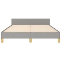Bedframe zonder matras stof lichtgrijs 140x200 cm - thumbnail