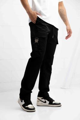 Amicci Matteo Buckle Cargobroek Heren Zwart - Maat XS - Kleur: Zwart | Soccerfanshop