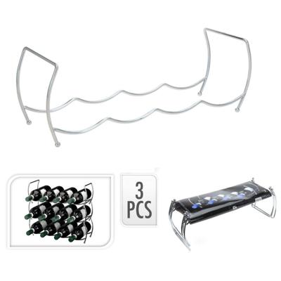 Excellent Houseware Wijnrek Stapelbaar Chroom Excellent Houseware Wijnrek Stapelbaar Chroom