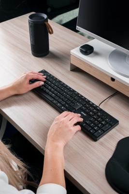 Savio KB-01 toetsenbord Thuis/Werk USB QWERTY Amerikaans Engels Zwart