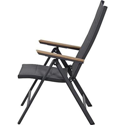 Siena Garden Tesoro N40077 Tuinstoel Aluminium, Teakhout Antraciet (mat), Grijs, Natuur Siena Garden Tesoro N40077 Tuinstoel Aluminium, Teakhout Antraciet (mat), Grijs, Natuur