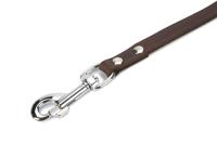 Hondenriem van leer 200cm x 16mm bruin - thumbnail