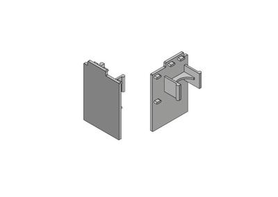 F134N/EC-Eindclip set (L+R) voor klikkap F134N, grijs