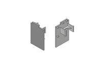 F134N/EC-Eindclip set (L+R) voor klikkap F134N, grijs - thumbnail